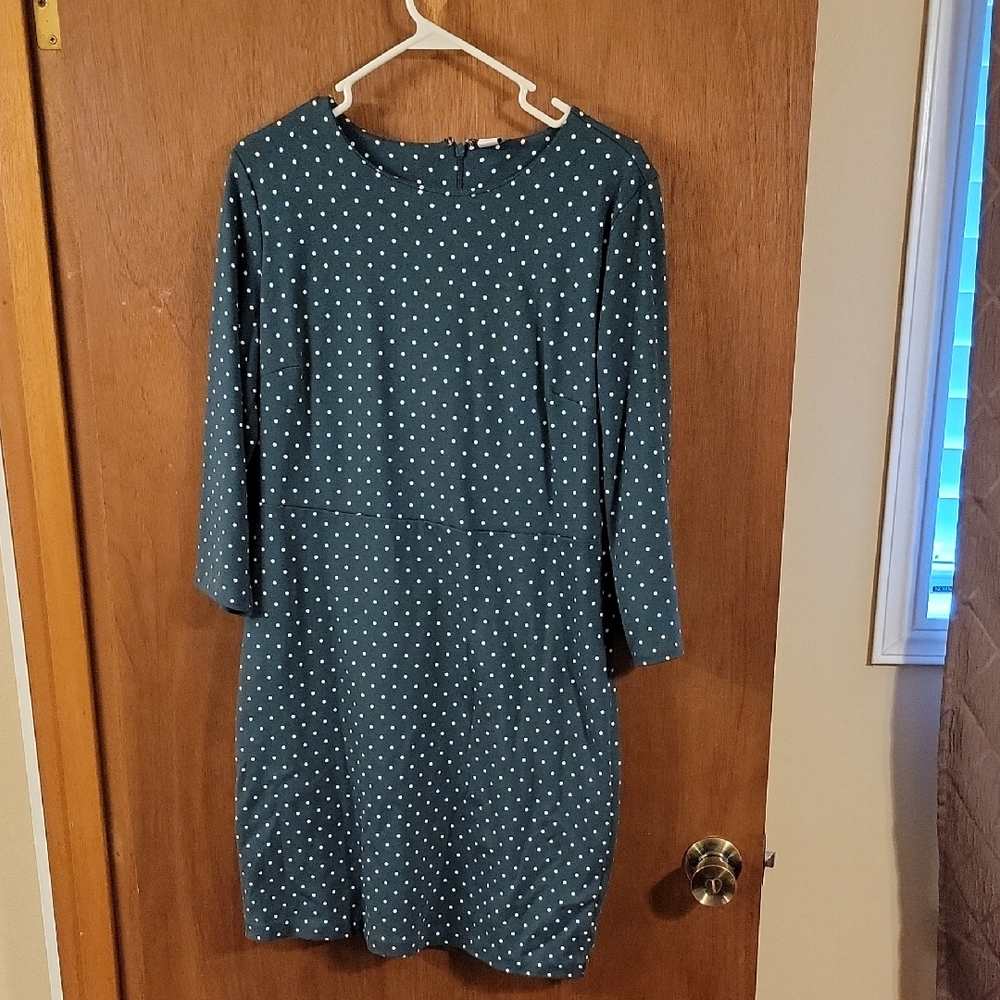 Teal Polka Dot Dress